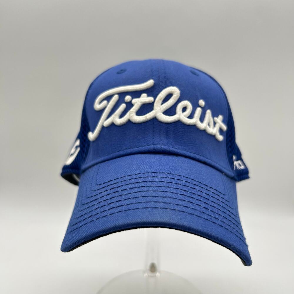 Titleist Hat Mens Small-Medium Blue FootJoy FJ Pro V1 Fitted Golf Hat Cap